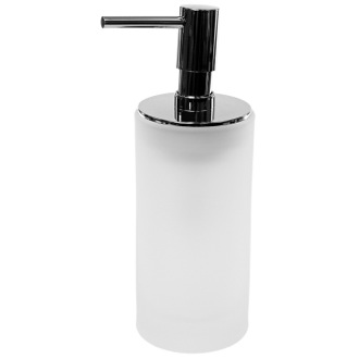 Soap Dispenser Free Standing White Glass Soap Dispenser Gedy TI81-02